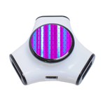 Warped Stripy Dots 3-Port USB Hub Front