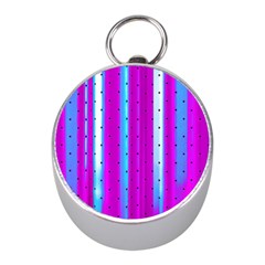 Warped Stripy Dots Mini Silver Compasses by essentialimage365