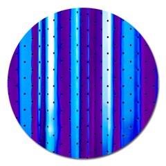 Warped Stripy Dots Magnet 5  (round) by essentialimage365