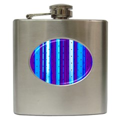 Warped Stripy Dots Hip Flask (6 Oz) by essentialimage365