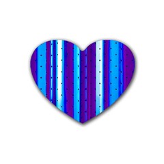 Warped Stripy Dots Rubber Heart Coaster (4 Pack) by essentialimage365