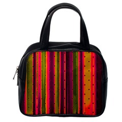 Warped Stripy Dots Classic Handbag (one Side) by essentialimage365