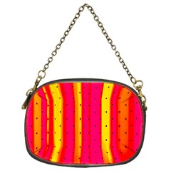 Warped Stripy Dots Chain Purse (one Side) by essentialimage365