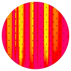 Warped Stripy Dots Round Trivet by essentialimage365