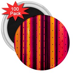 Warped Stripy Dots 3  Magnets (100 Pack) by essentialimage365