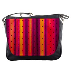 Warped Stripy Dots Messenger Bag by essentialimage365