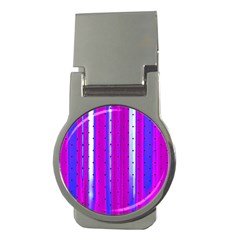 Warped Stripy Dots Money Clips (round) 