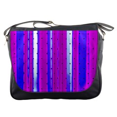 Warped Stripy Dots Messenger Bag by essentialimage365