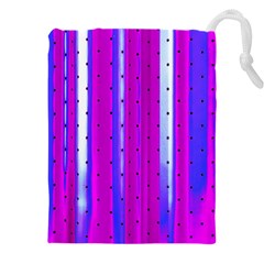 Warped Stripy Dots Drawstring Pouch (5xl) by essentialimage365