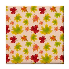 Bright Autumn Leaves Face Towel by SychEva