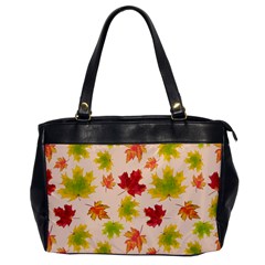 Bright Autumn Leaves Oversize Office Handbag by SychEva