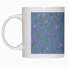 Curly Flowers White Mugs by SychEva