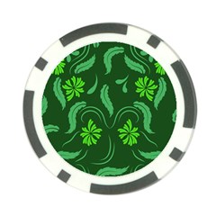 Folk Flowers Print Floral Pattern Ethnic Art Poker Chip Card Guard (10 Pack) by Eskimos