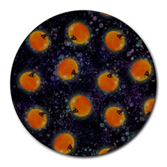 Space Pumpkins Round Mousepads by SychEva