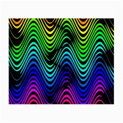 Abstract Rainbow Curves Pattern Small Glasses Cloth (2 Sides) by Casemiro