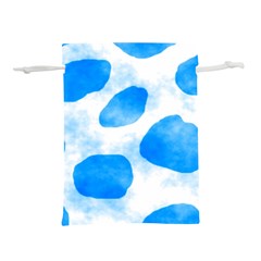 Cloudy Watercolor, Blue Cow Spots, Animal Fur Print Lightweight Drawstring Pouch (m) by Casemiro
