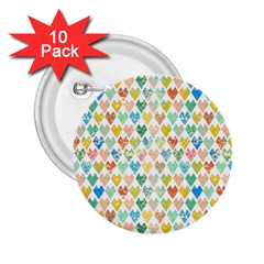 Multicolored Hearts 2 25  Buttons (10 Pack)  by SychEva