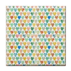 Multicolored Hearts Face Towel by SychEva