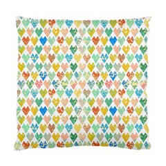 Multicolored Hearts Standard Cushion Case (two Sides) by SychEva