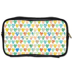 Multicolored Hearts Toiletries Bag (one Side) by SychEva