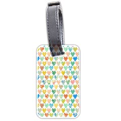 Multicolored Hearts Luggage Tag (two Sides) by SychEva