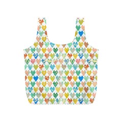 Multicolored Hearts Full Print Recycle Bag (s) by SychEva
