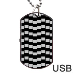 Illusion Blocks Dog Tag Usb Flash (two Sides) by Sparkle