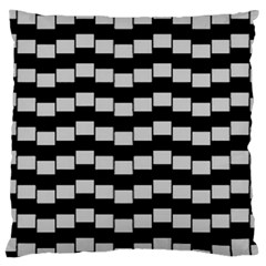 Illusion Blocks Large Flano Cushion Case (one Side) by Sparkle