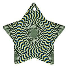 Illusion Waves Pattern Star Ornament (two Sides) by Sparkle