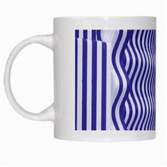 Illusion Waves Pattern White Mugs