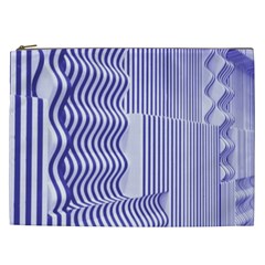 Illusion Waves Pattern Cosmetic Bag (xxl) by Sparkle