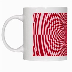 Illusion Floral Pattern White Mugs