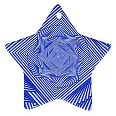 Illusion Waves Pattern Star Ornament (two Sides) by Sparkle