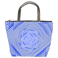 Illusion Waves Pattern Bucket Bag by Sparkle