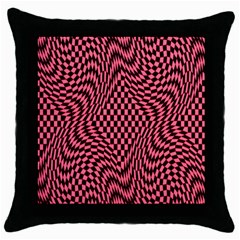 Illusion Waves Pattern Throw Pillow Case (black) by Sparkle