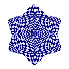 Illusion Waves Pattern Snowflake Ornament (Two Sides)