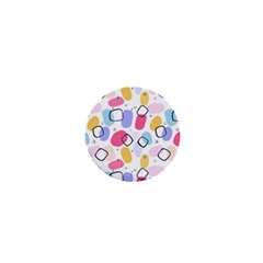 Abstract Multicolored Shapes 1  Mini Buttons by SychEva