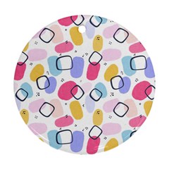 Abstract Multicolored Shapes Ornament (round) by SychEva