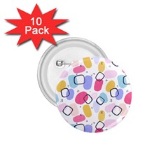 Abstract Multicolored Shapes 1 75  Buttons (10 Pack) by SychEva
