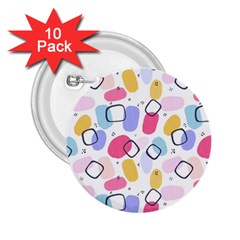 Abstract Multicolored Shapes 2 25  Buttons (10 Pack)  by SychEva