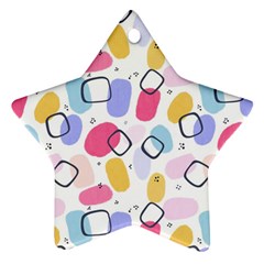 Abstract Multicolored Shapes Star Ornament (two Sides) by SychEva