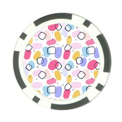 Abstract Multicolored Shapes Poker Chip Card Guard by SychEva