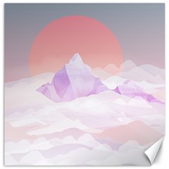 Mountain Sunset Above Clouds Canvas 12  X 12  (unframed) by Giving
