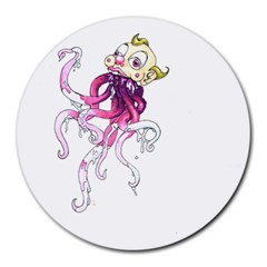 Carnie Squid Round Mousepads