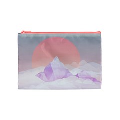 Mountain Sunset Above Clouds Cosmetic Bag (medium)