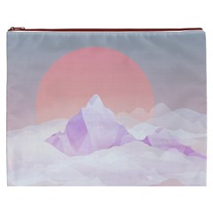 Mountain Sunset Above Clouds Cosmetic Bag (xxxl)