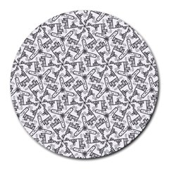 Geometric City Round Mousepads by SychEva