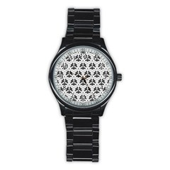 Night Moths Stainless Steel Round Watch by SychEva