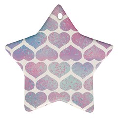 Multicolored Hearts Star Ornament (two Sides) by SychEva