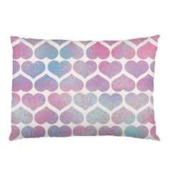 Multicolored Hearts Pillow Case by SychEva